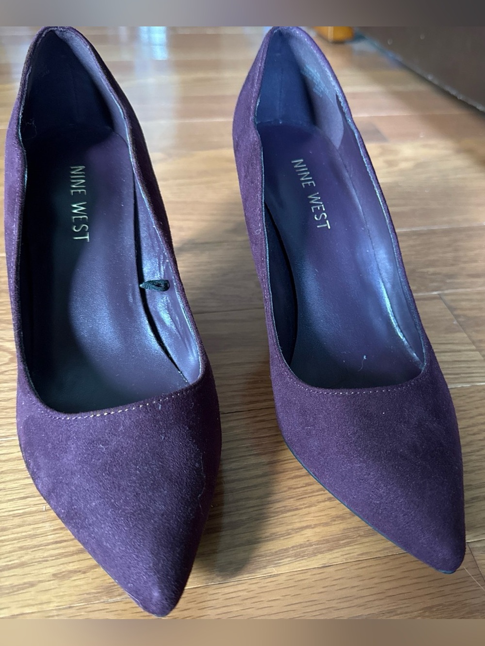 Nine West Plum Suede Pointed-Toe Heels